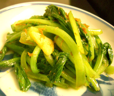 小松菜のＸＯ醤炒め