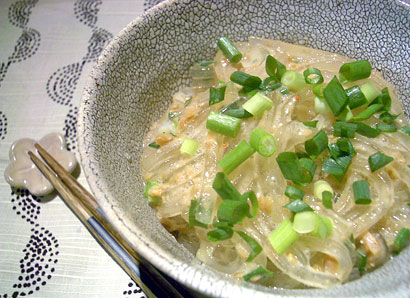 葛きり納豆和え